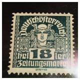 Antique Germany 18 Heller Postage Stamp
