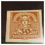 Antique Germany 30 Heller Postage Stamp