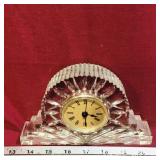 Lead Crystal Quartz Mantle Clock