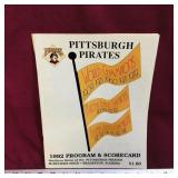 1992 Pittsburgh Pirates MLB Program Booklet