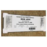 Bon Jovi Concert Ticket Stub Wall Picture