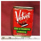 Velvet Pipe & Cigarette Tobacco Tin (Vintage)