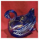 Chalet Glass Swan (Vintage) (3 1/2' Tall)