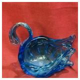 Chalet Glass Swan (Vintage) (4 1/4' Tall)