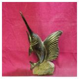 Woodcarved Swordfish Figurine (14 3/4' Tall)