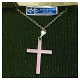 Sterling Silver Chain With Cross Pendant