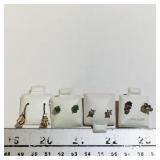 4 Sets Of Silver 925 Ladies Ear Studs