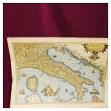 Vintage Art Print Map (16' x 21 3/4')