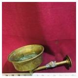 Vintage Brass Wall Oil Lamp Fixture (Incomplete)