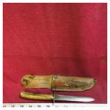 Vintage Knife & Sheath (8 3/4' Long)