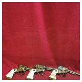 Lot Of 3 Late 1950's Rin Tin Tin Toy Revolvers