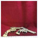 Pair Of Hubley Texan Jr. Toy Revolvers (Vintage)