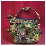 Vintage Ladies Flower Pattern Handbag