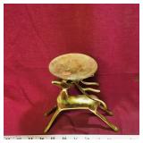 Vintage Brass Reindeer Candleholder