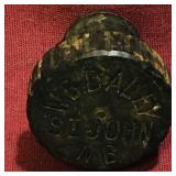 Antique W.B. Daley St. John NB Bottle Stopper