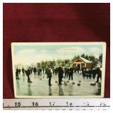 Antique Curling Art Print Postcard