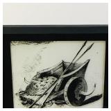 Antique Art Print Glass Projector Slide