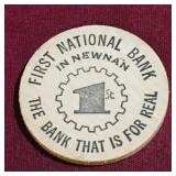 Vintage First National Bank Wooden Nickel