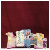 Lot Of Vintage Stamped Handkerchiefs