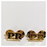 Pair Of Military Public Relations Collar Pins