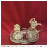 Antique Glass Cruet Set
