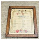 Framed Knights Of Pythias 'Roll Of Honour'