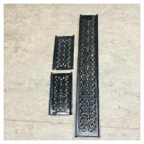 Antique Iron Fire Fender (3-Pieces)