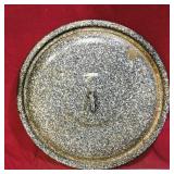 Vintage Enamelled Pot Lid (18')