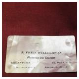 1908-09 St. John NB Tin Business Card