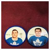 Lot Of 2 1960's Shirriff NHL Player Tokens