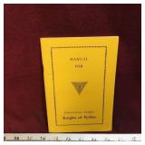 1958 Knights Of Pythias Manual