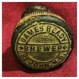 Antique James Ready St. John NB Bottle Stopper