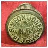 Antique Simeon Jones St. John NB Bottle Stopper