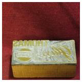 'Thomas Glass' Advertising Printers Block
