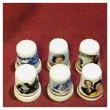 Lot Of 6 Vintage Thimbles