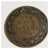 1916 Canada One Cent Coin