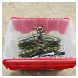 Tote Filled With Assorted Coat Hangers