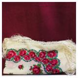 Vintage Stamped Tablecloth (28' x 28')