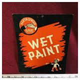 Vintage Martin-Senour 'Wet Paint' Sign