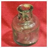 Antique Glass Inkwell (2 1/2' Tall)