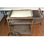 Vintage Wicker Tea Cart