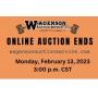 Auction Ends Monday, Feb 13, 3:00 pm cst