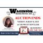 Auction ends Tuesday, August 8, 2023 @ 1:00 pm