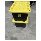 Two Industial 27 Gal Totes