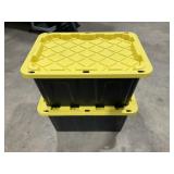Two Industial 27 Gal Totes