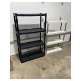 Two Plastic Shelving Units