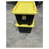 Two Industial 27 Gal Totes