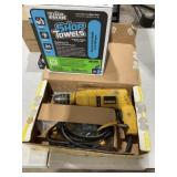 Dewalt 1/2ï¿½ Electric Hammer Drill, Shop Towels -