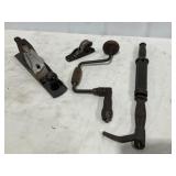 Vintage Drill, Nail Puller, Hand Planes