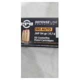 380 Auto 94gr HP Ammo - 50 Rounds